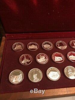 Franklin Mint Great American Landmarks Collection 20 Sterling Silver Coins
