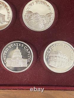 Franklin Mint Great American Landmarks Sterling Silver. 925 Proof 20 Medal Set