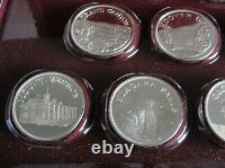 Franklin Mint Great American Landmarks Sterling Silver Proof 20 Medal Set