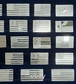 Franklin Mint Great Flags of America Series Sterling Silver Proof 42 pc Set/Case