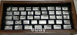 Franklin Mint Great Flags of America Series Sterling Silver Proof 42 pc Set/Case