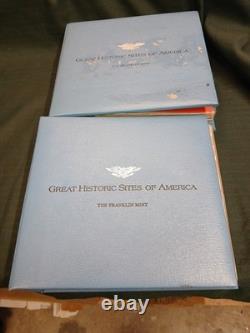 Franklin Mint Great Historic Sites Of America 45 Sterling Silver Medals (R)