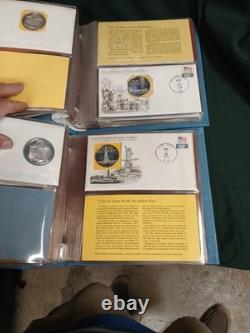 Franklin Mint Great Historic Sites Of America 45 Sterling Silver Medals (R)