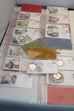 Franklin Mint Great Historic Sites Of America Set of 17 Sterling Silver Coins