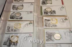 Franklin Mint Great Historic Sites Of America Set of 17 Sterling Silver Coins