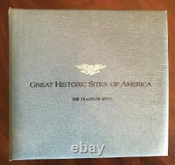 Franklin Mint Great Historic Sites of America 22 Sterling Silver Medals Vol 2