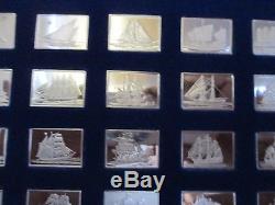 Franklin Mint Great Sailing Ships of History 50 Mini-Ingots Sterling Silver 1976