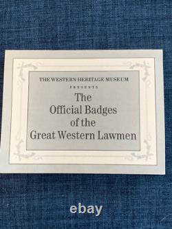 Franklin Mint Great Western Lawmen all 12 Sterling Silver Badges & Wood Case
