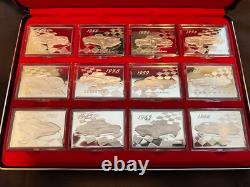 Franklin Mint Greatest Corvettes of All Time Silver Ingots Set Franklin Mint Greatest Corvettes of All Time Silver Ingots Set