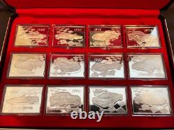 Franklin Mint Greatest Corvettes of All Time Silver Ingots Set Franklin Mint Greatest Corvettes of All Time Silver Ingots Set