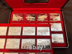 Franklin Mint Greatest Corvettes of All Time Silver Ingots Set Franklin Mint Greatest Corvettes of All Time Silver Ingots Set