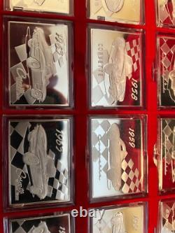 Franklin Mint Greatest Corvettes of All Time Silver Ingots Set Franklin Mint Greatest Corvettes of All Time Silver Ingots Set