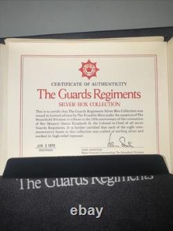 Franklin Mint Guards Regiments Sterling Silver Box Collection 206g of 0.925