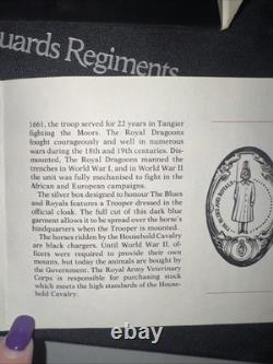 Franklin Mint Guards Regiments Sterling Silver Box Collection 206g of 0.925