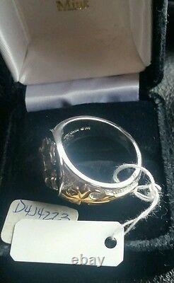 Franklin Mint Harley Davidson Insignia Men's Ring Size 10 11 D4J4223 24K Gold