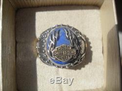 Franklin Mint Harley Davidson Men's Heavy Sterling Silver Ring