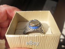 Franklin Mint Harley Davidson Men's Heavy Sterling Silver Ring