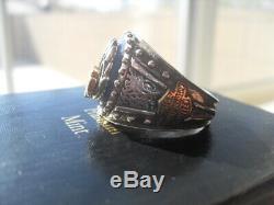 Franklin Mint Harley Davidson Men's Heavy Sterling Silver Ring