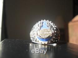 Franklin Mint Harley Davidson Men's Heavy Sterling Silver Ring