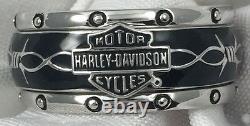 Franklin Mint Harley Davidson Rumble Roll Sterling Silver Ring Size 11 Mens 84v5