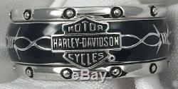 Franklin Mint Harley Davidson Rumble Roll Sterling Silver Ring Size 12 Mens 84v6