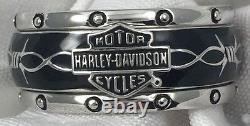 Franklin Mint Harley Davidson Rumble Roll Sterling Silver Ring Size 9 Mens HD