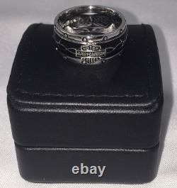 Franklin Mint Harley Davidson Rumble Roll Sterling Silver Ring Size 9 Mens HD