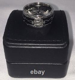 Franklin Mint Harley Davidson Rumble Roll Sterling Silver Ring Size 9 Mens HD