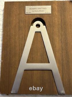 Franklin Mint Henry Moore Woman Knitting Sterling Silver Etching