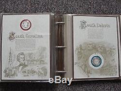 Franklin Mint Historic Silverseals Of The Union 50 Sterling Silver Proof Rounds