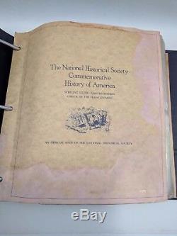 Franklin Mint History of America 32 pc. Sterling Silver Proof Medallic Cachets