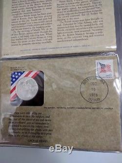 Franklin Mint History of America 32 pc. Sterling Silver Proof Medallic Cachets
