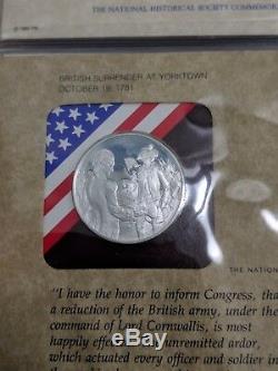 Franklin Mint History of America 32 pc. Sterling Silver Proof Medallic Cachets