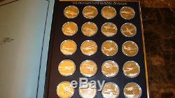 Franklin Mint- History of Flight-100 Sterling Silver Coins-Complete Proof Set
