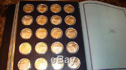 Franklin Mint- History of Flight-100 Sterling Silver Coins-Complete Proof Set