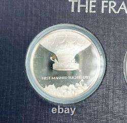 Franklin Mint History of Flight 100 Sterling Silver Medals 1st Ed Proof Set