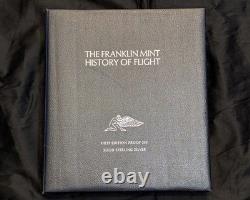Franklin Mint History of Flight Sterling Silver Proof Set 58 Medals 66+ozs