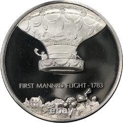 Franklin Mint History of Flight Sterling Silver Proof Set 58 Medals 66+ozs