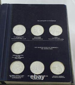 Franklin Mint History of Pharmacy Limited Edition 36 Sterling Silver Medal Set