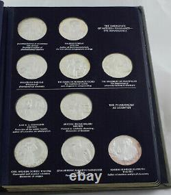 Franklin Mint History of Pharmacy Limited Edition 36 Sterling Silver Medal Set