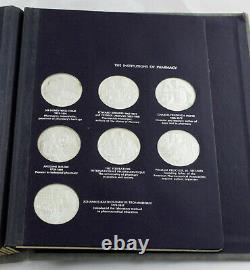 Franklin Mint History of Pharmacy Limited Edition 36 Sterling Silver Medal Set