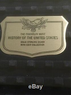 Franklin Mint History of The United States Solid Sterling Silver 200 Mini-Coin