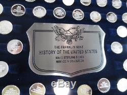 Franklin Mint History of The United States Solid Sterling Silver Mini-Coin Colle