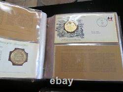 Franklin Mint History of the American West Vol. 1 & 2 Gild-Sterling Silver 54oz's