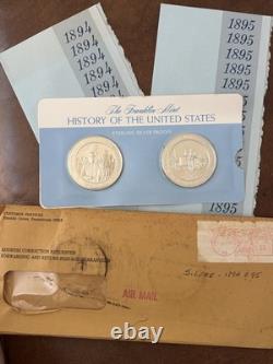 Franklin Mint History of the United States 0.925 Silver Proof Medal 6 sets (12)