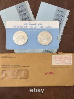 Franklin Mint History of the United States 0.925 Silver Proof Medal 6 sets (12)