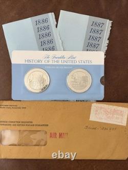 Franklin Mint History of the United States 0.925 Silver Proof Medal 6 sets (12)