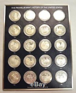 Franklin Mint History of the United States Sterling Silver Medal Set of 200