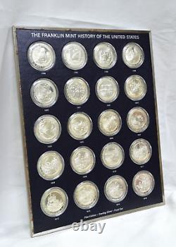 Franklin Mint History of the United States Sterling Silver Proof Medal Set