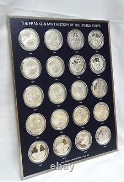 Franklin Mint History of the United States Sterling Silver Proof Medal Set